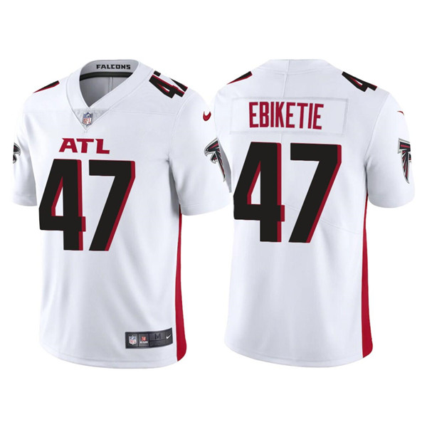 Men's Atlanta Falcons #47 Arnold Ebiketie White Vapor Untouchable Limited Stitched Jersey